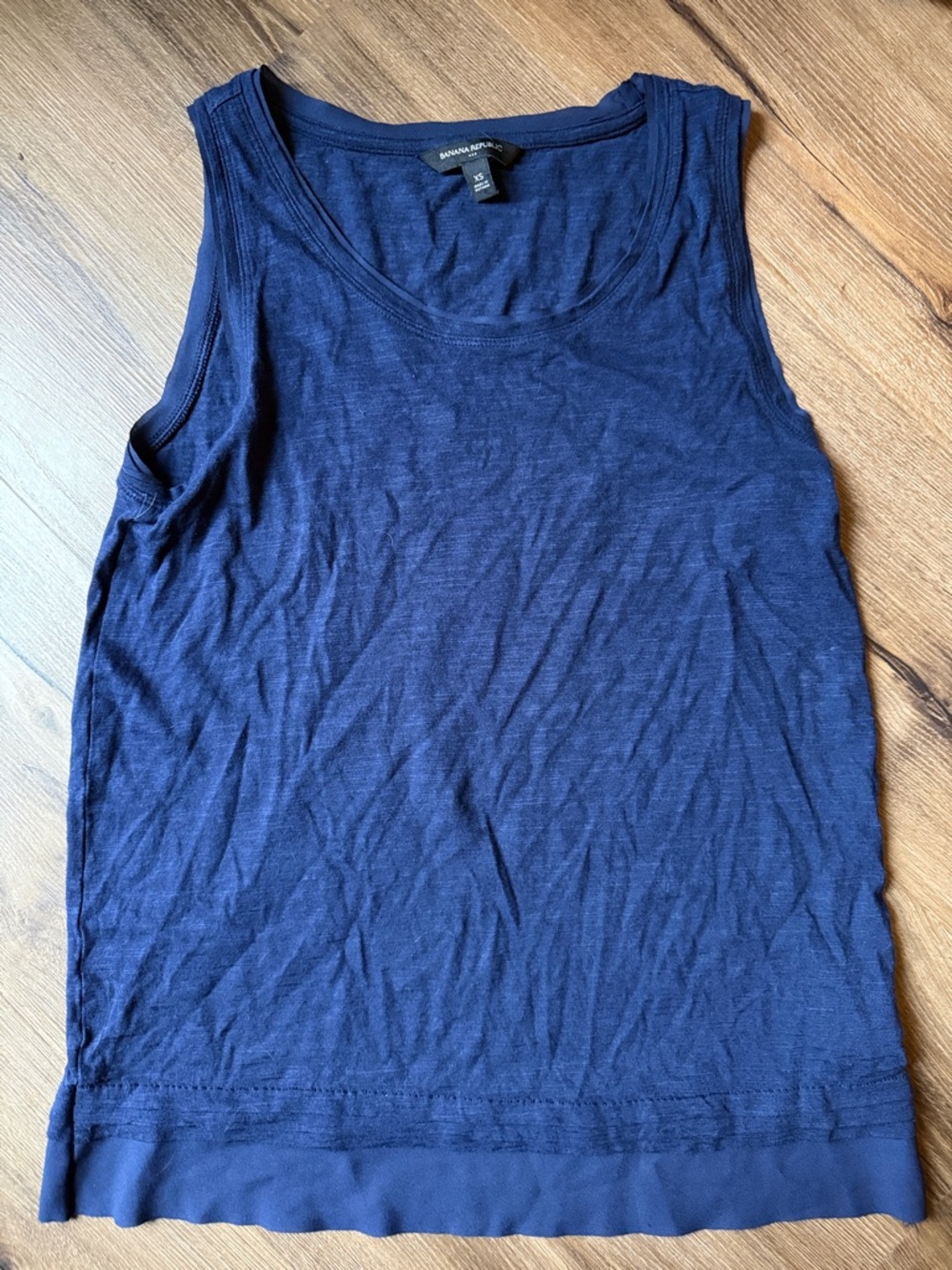 Banana Republic Navy Blue Scoop Neck Tank Top